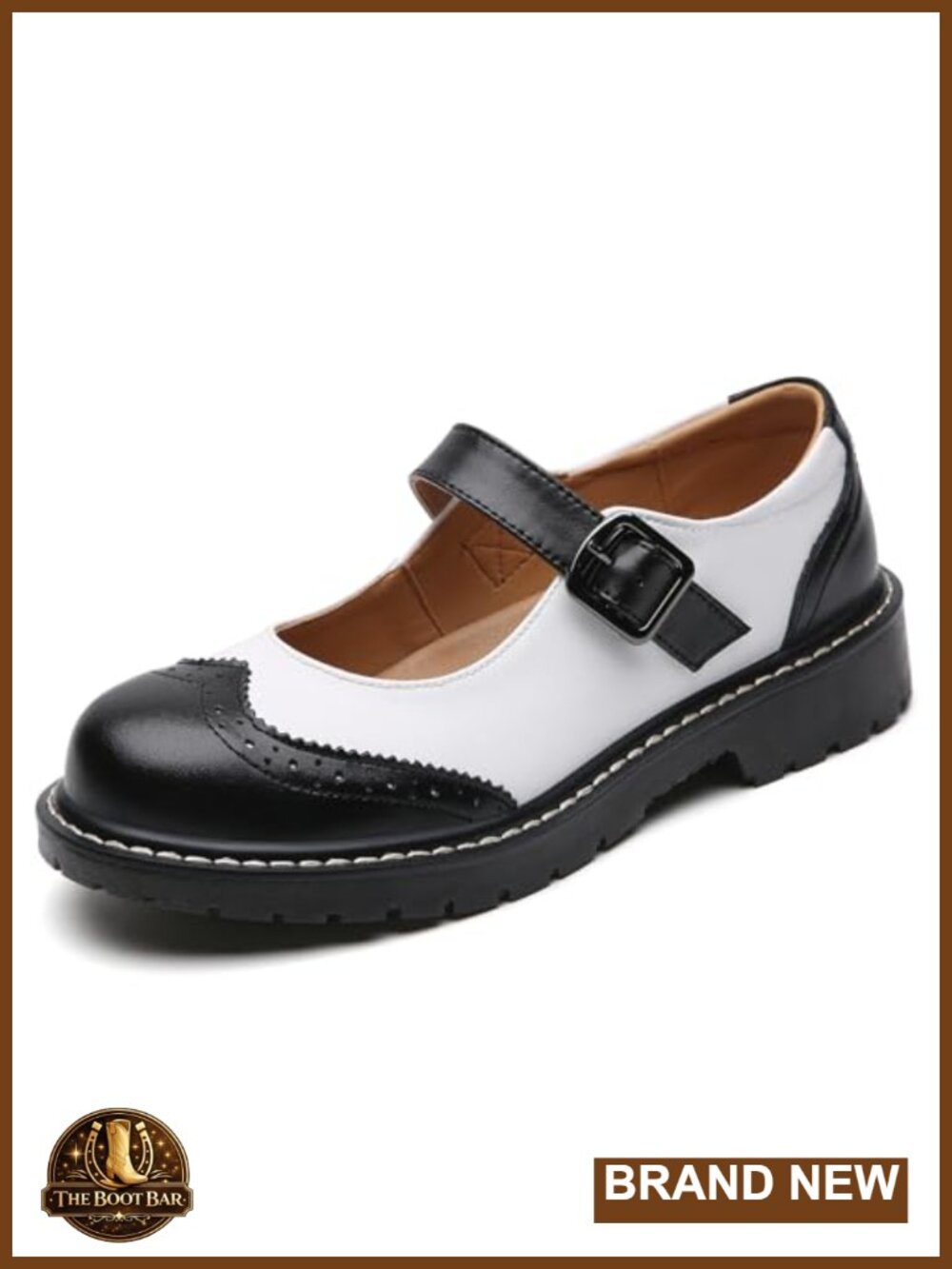 Women's Mary Jane Flats Oxford Shoes Comfort Leather Round Toe Non-Slip Dressy